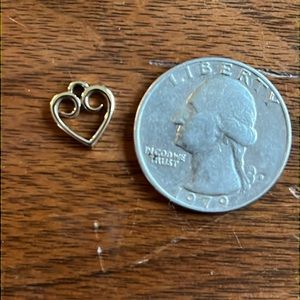 Retired Adorned Heart Charm - Small in 14K Gold